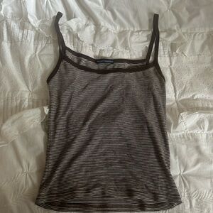 Brandy Melville brown striped tank top